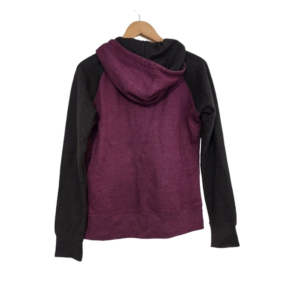 Yellowstone Full Zip-Up Pockets Hoodie Burgundy & Gray Size S - Picture 4 of 6